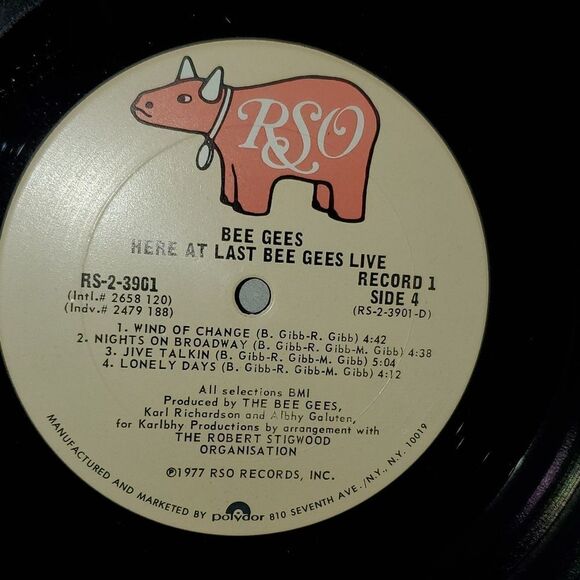 1977 Here at Last BEE GEES Live LP Double Album Record Vinyl - Picture 14 of 16